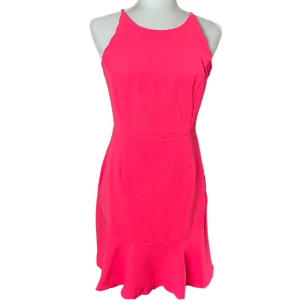 NWT Sugar Lips Fit & Flare Hot Pink Dress Sz M